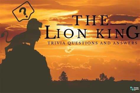 41 Lion King Trivia Questions And Answers Group Games 101