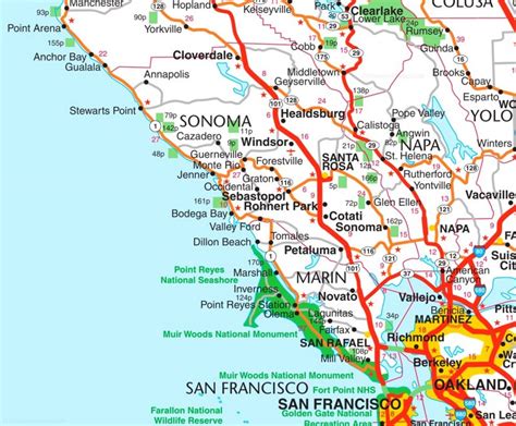 Santa Rosa Area Road Map - Ontheworldmap.com