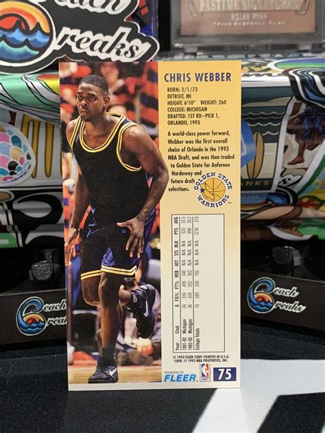 Fleer Nba Jam Session Chris Webber Hof Rc Jh K Ebay