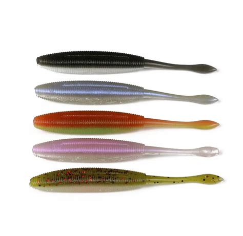 5pcs Needle Tail Soft Grub Bait 9 8cm 4 8g Silicone Soft Fish Lure Jig