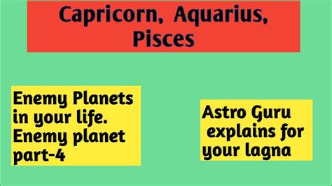 Find Enemy Planet In Your Chartfor Capricornaquarius And Pisces Lagna