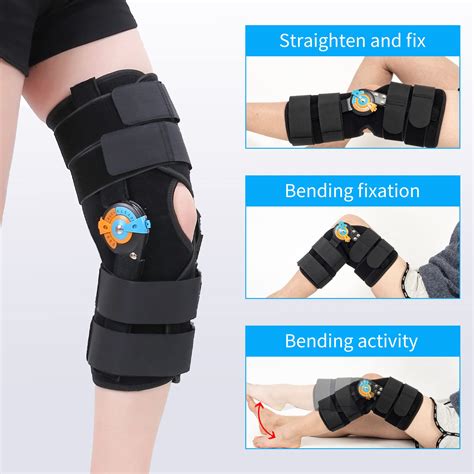 Hinged ROM Knee Braces Knee Immobilizer Support for Knee Pain ACL MCL