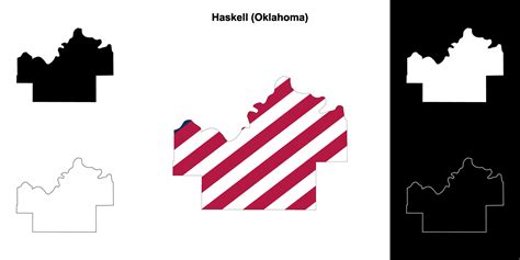 Haskell County, Oklahoma outline map set 43577627 Vector Art at Vecteezy