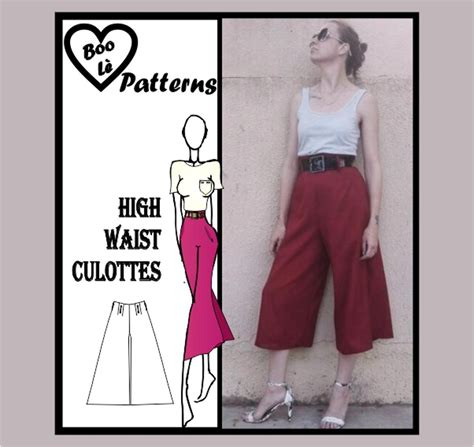 High Waist Culottes Craftsy Culottes Pattern Plus Size Sewing