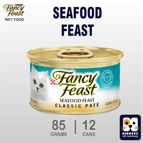 Purina Fancy Feast Seafood Feast Classic Pate Wet Cat Food G Set Of