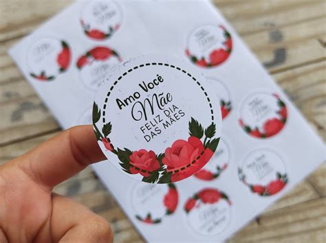 Adesivos Para O Dia Das Mães - 100 Adesivos Dia das Maes Personalizados 5 cm 001 | Elo7