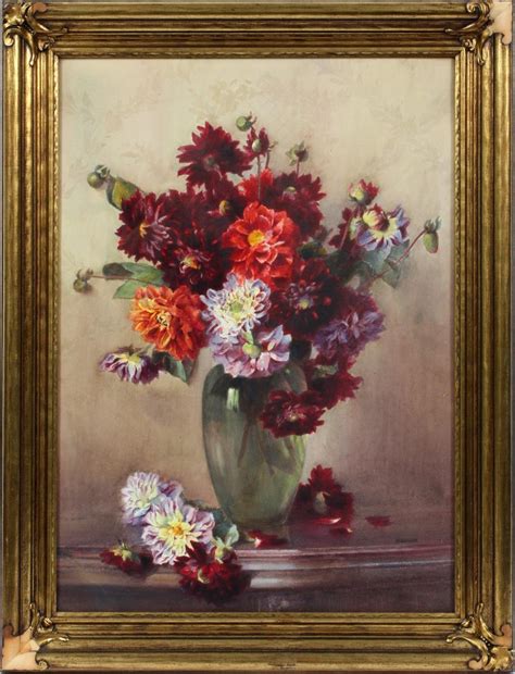 Isidore Rosenstock STILL LIFE OF DAHLIAS MutualArt