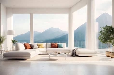 Premium AI Image | Modern White Living room