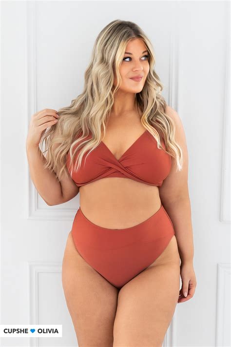 Roter Twist High Waist Bikini Cupshe Deutschland