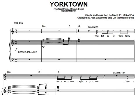 Hamilton-Yorktown Free Sheet Music PDF for Piano | The Piano Notes