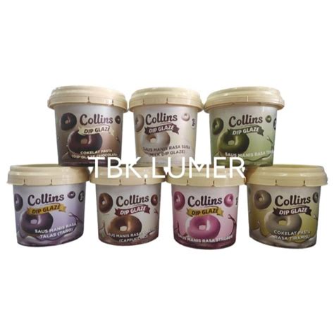 Jual Collins Dip Glaze Kg Saus Coklat Taro Strawberry White Tiramisu