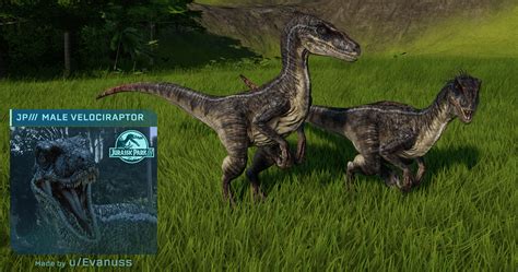 Jp3 Velociraptor Skin Rjurassicworldevo