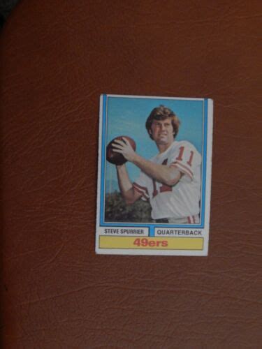 1974 Topps Football 215 Steve Spurrier San Francisco 49ers Ebay