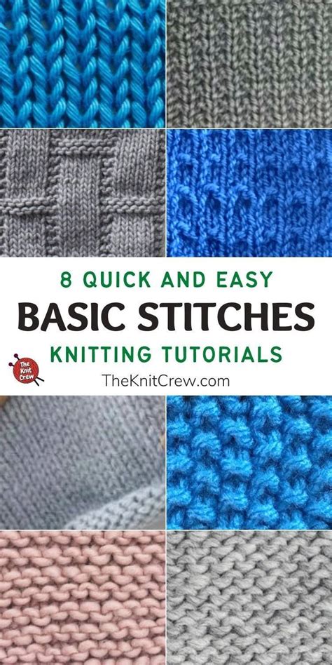 8 quick and easy basic stitch knitting tutorials – Artofit