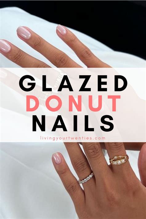 How To Recreate Hailey Biebers Glazed Donut Nails Manicure At Home In