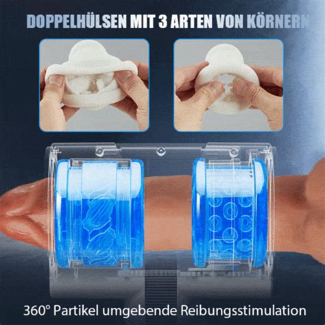 Doppelkopf Vibration Teleskoprotation Hand Blowjob Masturbator