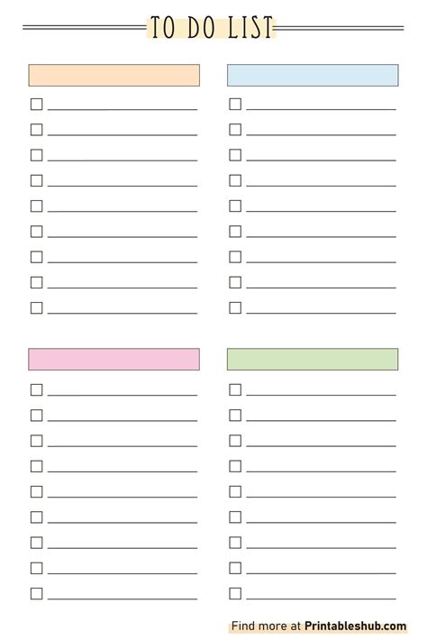 Free Printable Blank To-Do List Template PDF