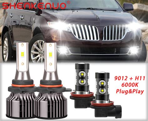 For Lincoln Mkx 2011 2015 4x Combo 9012 Led Headlight H11 Fog Light Bulbs Kit Ebay