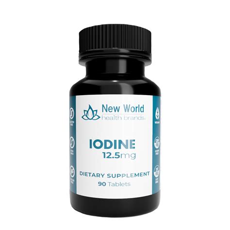 Iodine Tablets (12.5mg) - 90 Tablets - Essential Trace Mineral for ...