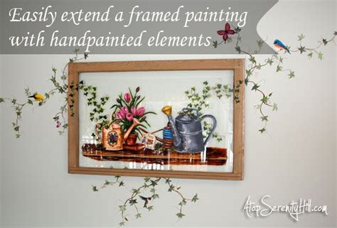 Easily Extend A Framed Painting With Handpainted Elements Atop