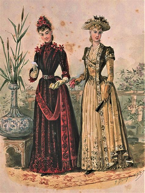 Fashion Plate La Mode Illustree 1889 Victorian Era Fashion 1880s