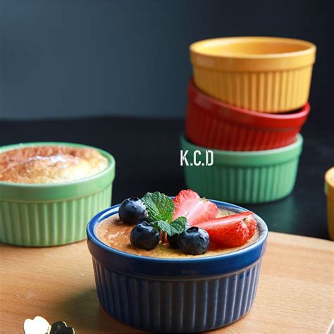 150ml Porcelain Souffle Dishes Ramekins For Baking Creme Brulee