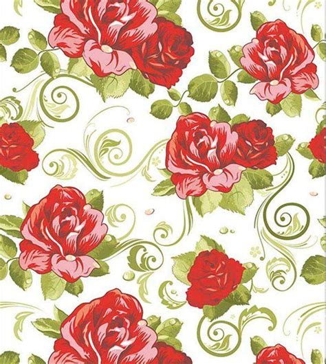 Papel De Parede Adesivo Floral Flores Vermelhas Elo