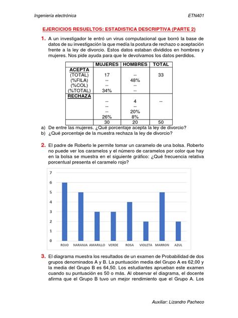 Ejercicios Resueltos Estadistica Descriptiva Parte2 Pdf Science Enseñanza De Matemática