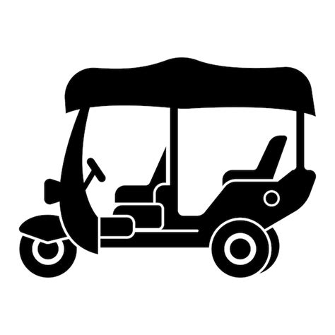 Premium Vector | Motorcycle rickshaw icon logo vector illustration design