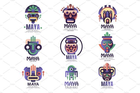 Maya logo original design set | Decorative Illustrations ~ Creative Market