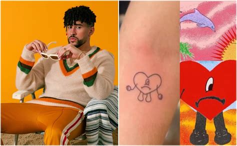 Fanáticos de Bad Bunny hacen fila para tatuarse corazones entristecidos