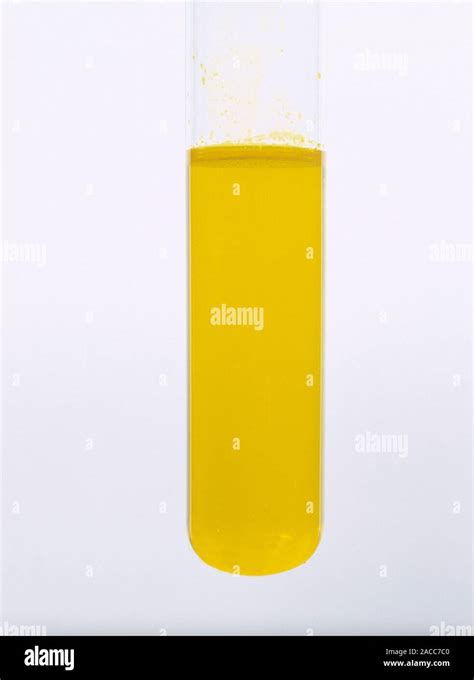 Sodium Chromate Na2CrO4 Solution In A Test Tube The Yellow Colour