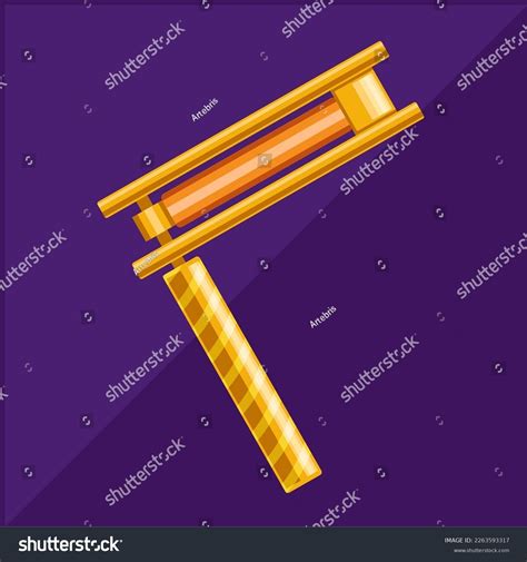 Party Golden Clapper Bean Bag Rattle Stock Vector (Royalty Free