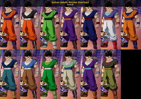 Gohan Adult Recolor Overhaul [dragon Ball Fighterz] [mods]