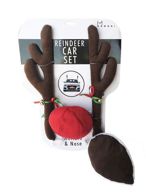 Snapklik.com : Premium Reindeer Car Kit Antlers, Nose, Tail- Rudolph