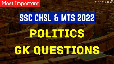 Ssc Chsl And Mts Gk Politics Important Questions Pdf Cracku