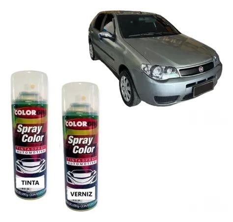 Tinta Automotiva Spray Cinza Scandium Fiat Verniz Colorgin