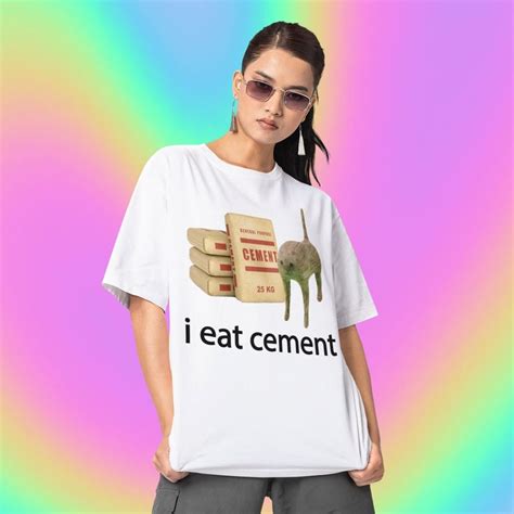 I Eat Cement Tshirt Cat Shirtsgraphic Teesvintage Cat Shirtcat