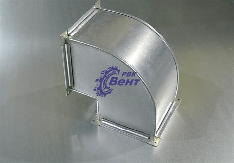 Отвод прямоугольный 90º с прямой шейкой - РВК Вент