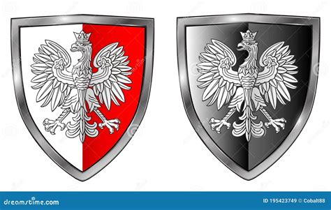 Coat Of Arms Of Poland National D Symbol Icon Stock Vector