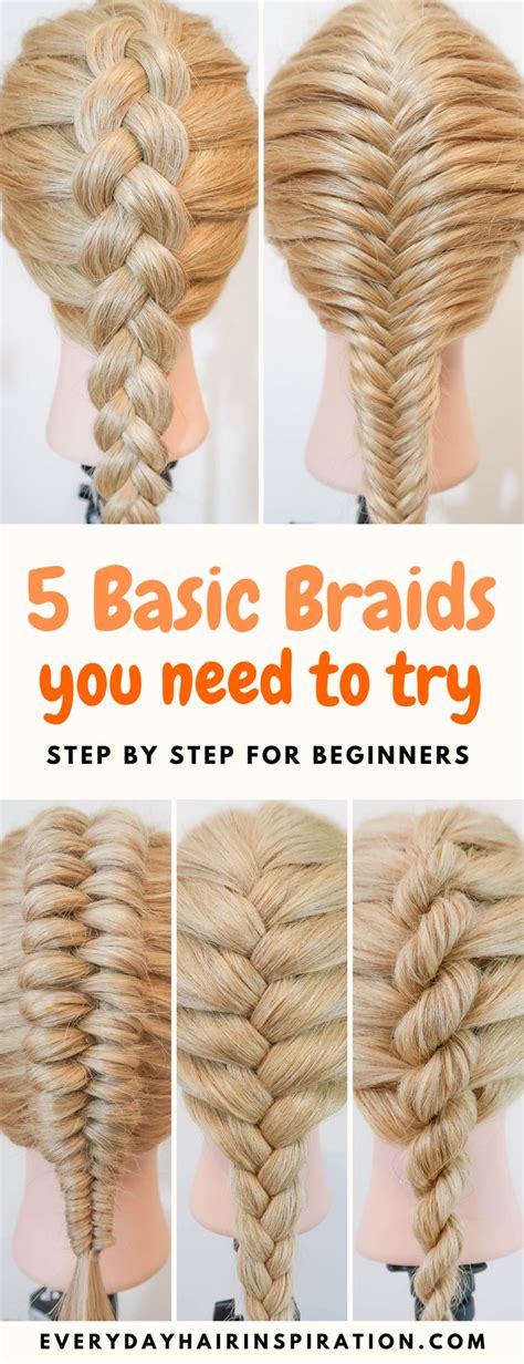 5 Basic Braids For Beginners Easy Simple Everyday Hair