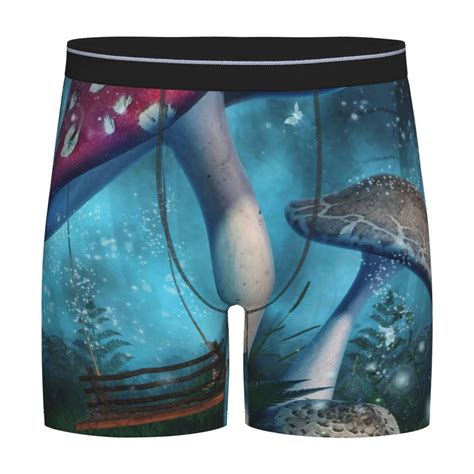 Sigee Fantasy Mushrooms For Men S Boxer Briefs Moisture Wicking And