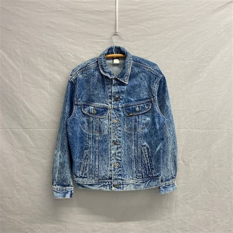 Medium 80s 90s Lee Riders Acid Wash Indigo Stone De Gem