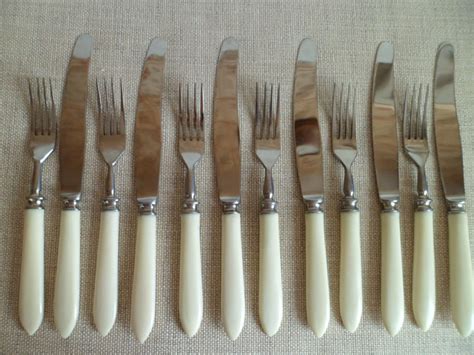 Bakelite Cutlery Set Of Vintage Russian Knives And Forks Soviet