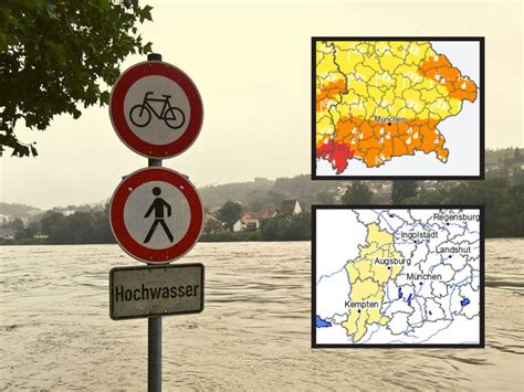 Hochwasser Gefahr in Bayern Überflutungen und Meldestufe drei möglich