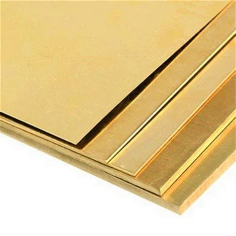 Golden Brass Sheet Rectangular Thickness 1 Mm At Rs 695 Kg In Ahmedabad