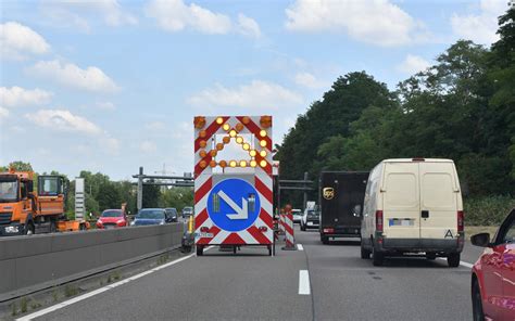 Baustelle vor der Malstatter Brücke sorgt für Staus auf der A 620