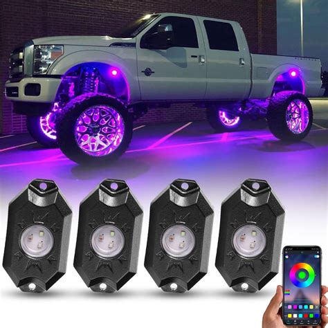 Buy Rgb Led Rock Lights Ychow Tech Pods Underglow Multicolor Neon