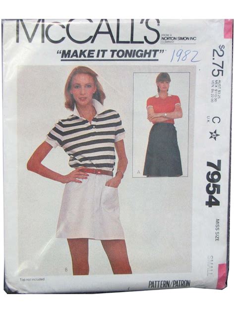 1980s Sewing Pattern Mccalls 7954 1982 Mccalls 7954 Womens Sewing Pattern For Misses