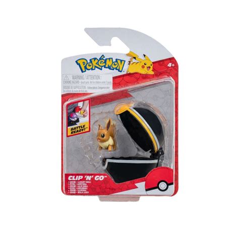 Pokemon Set 2 Figurine Clip N Go Eevee 3 Luxury Ball S13